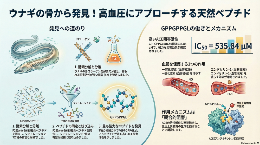 ウナギの骨由来ペプチドのACE阻害活性(生成AIバージョン)